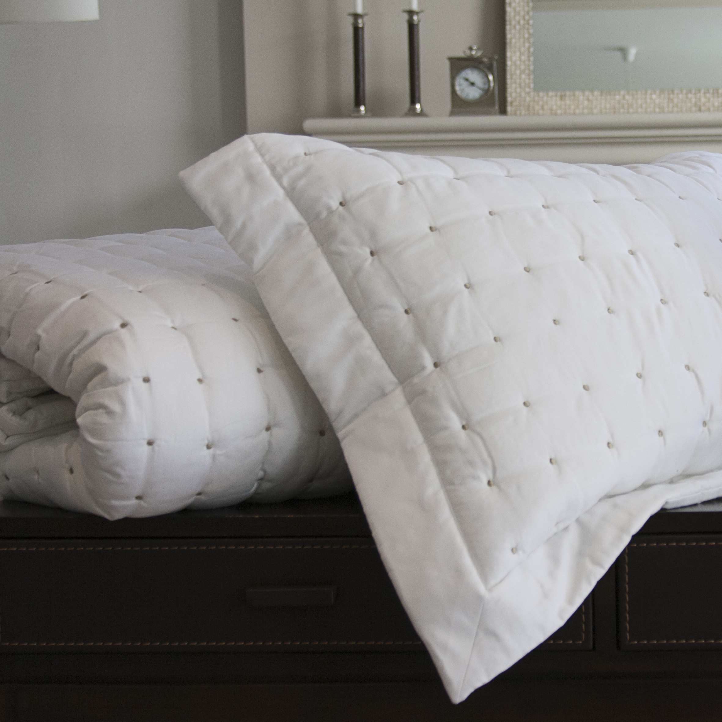 Edredón Capitone 400 hilos Beige