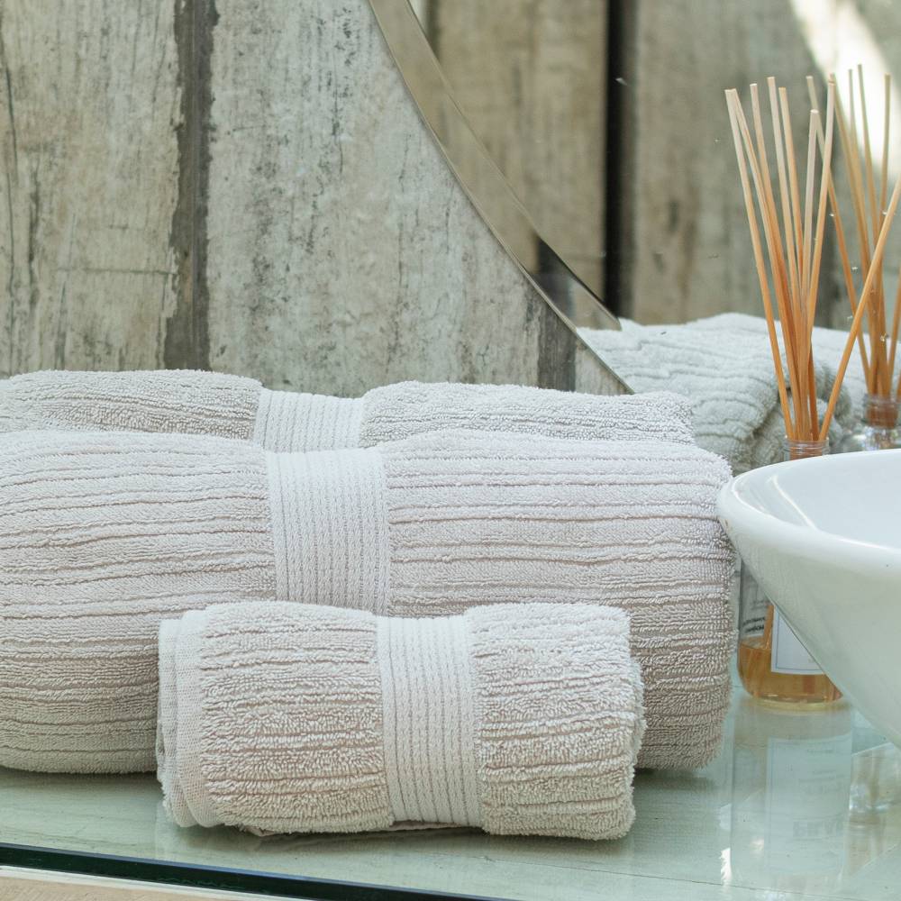 Toallas Hilo Peinado Beige