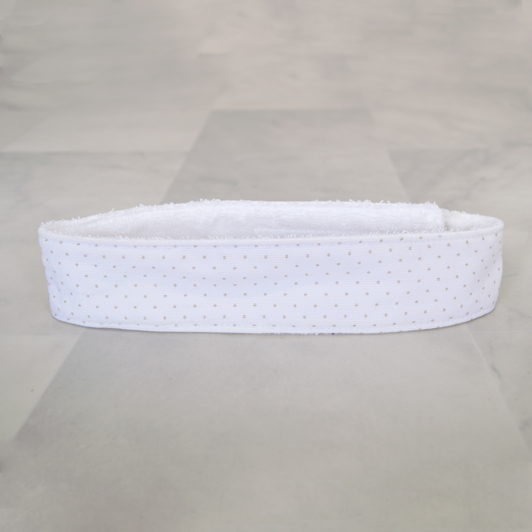 Vincha de Toalla Spa Motitas Beige