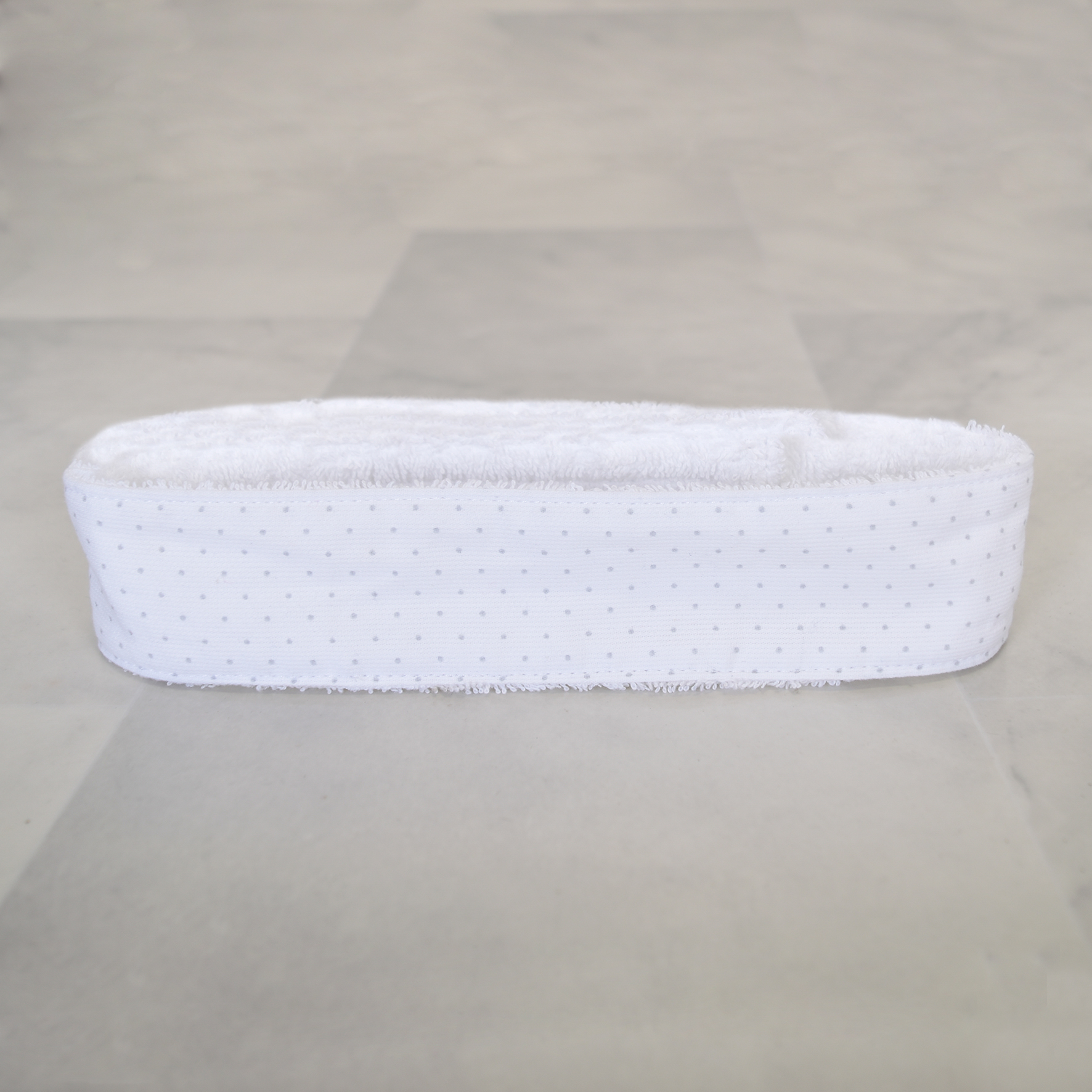 Vincha de Toalla Spa Motitas Gris