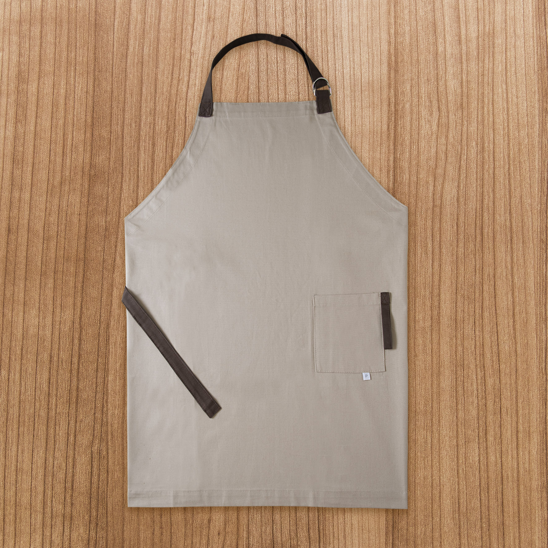 Delantal Masculino Beige con Chocolate