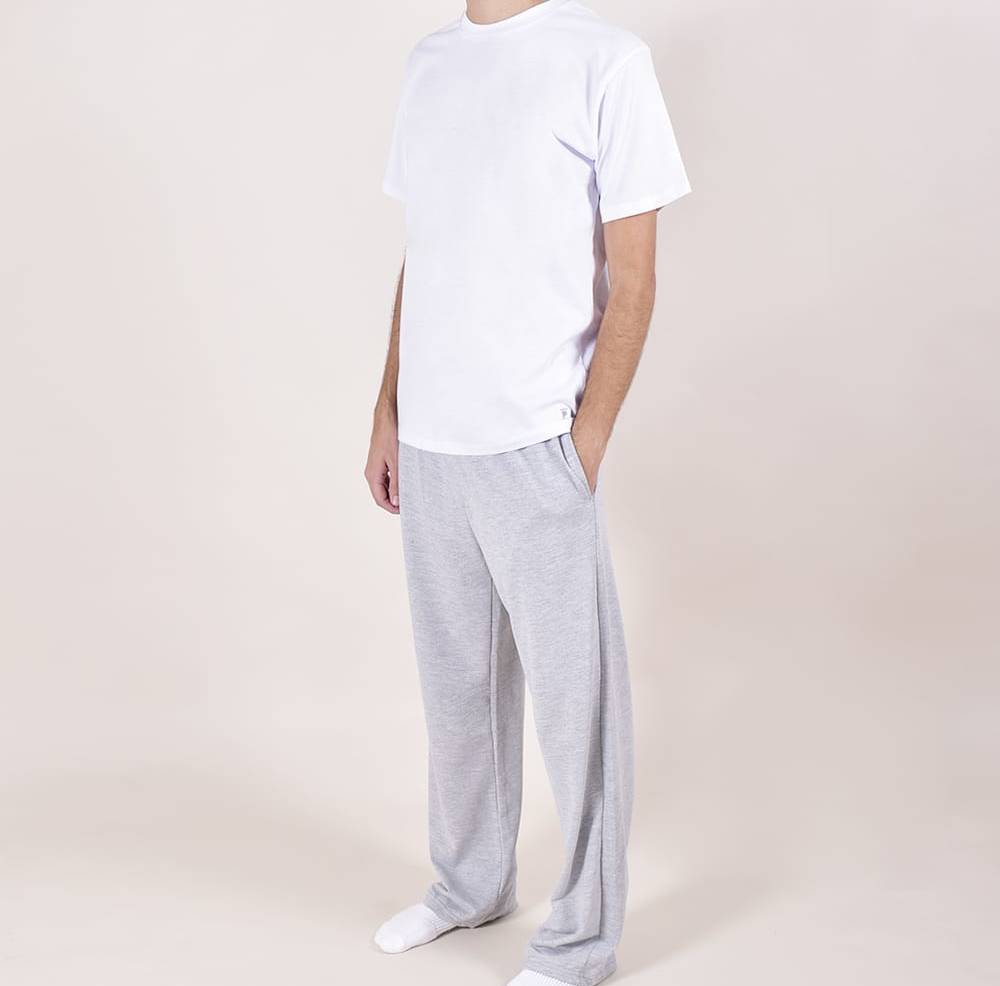 Pijama para hombre / Blanco y Gris PILAR