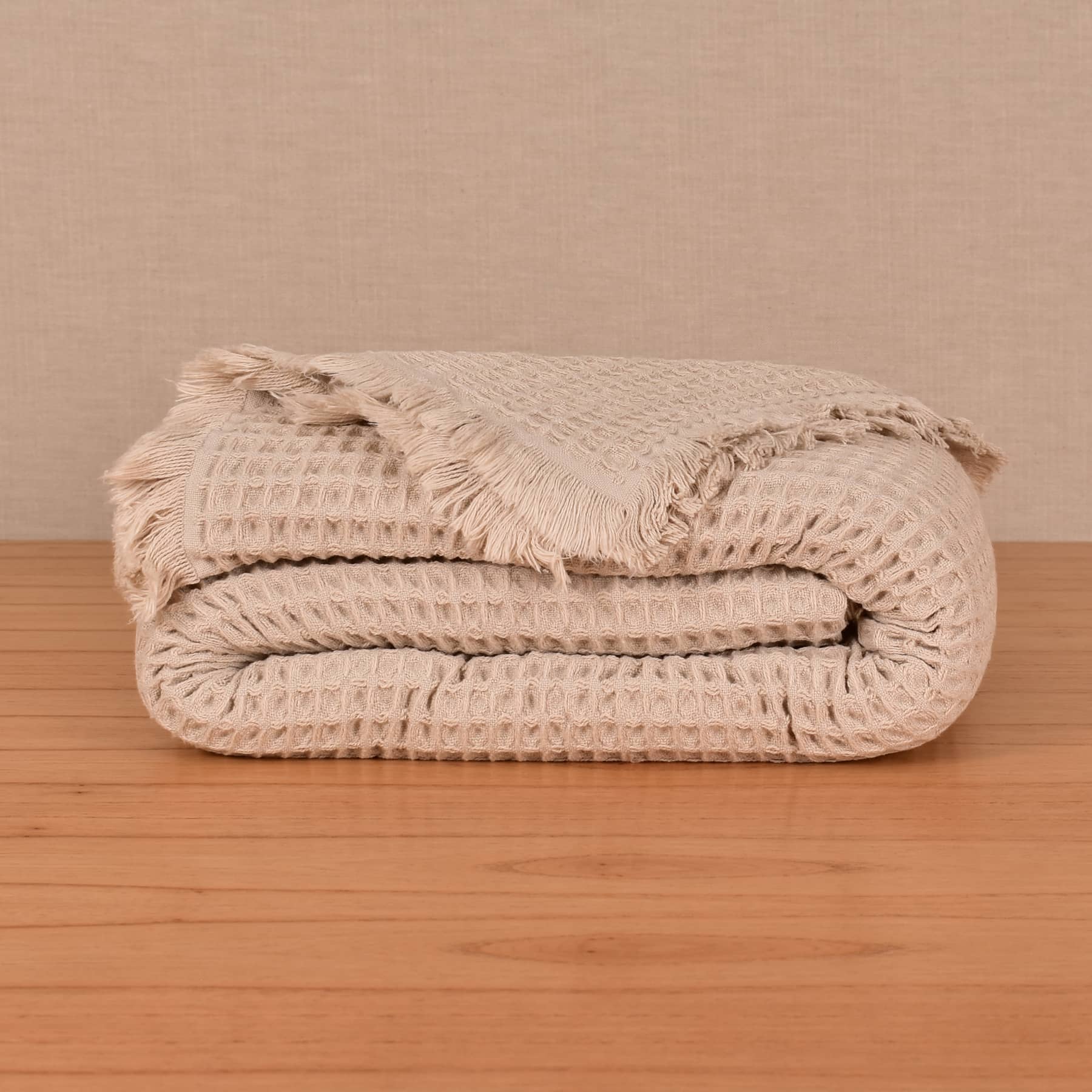 Manta Cloque Beige
